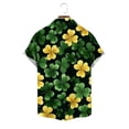 thumbnail image 6 of Ceisia Men's St. Patrick's Day Short Sleeve Shirt Clover Print Regular Straight Fit Green Turn-Down Collar Spring Summer Shirt Gift, 6 of 6