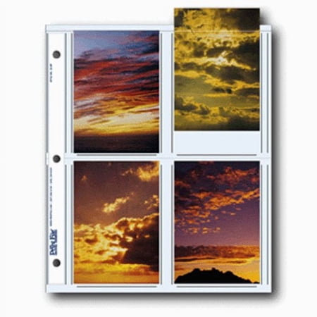 Print File Archival Photo Pages Holds Eight 3.5 x 5 Prints Pack of 25