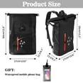 thumbnail image 3 of thovorrnl 25L Waterproof Dry Bag Backpack, Heavy Duty Roll Top Floating Dry Bags with Waterproof Phone Pouch for Kayaking Hiking Beach Boating, Black, 3 of 7