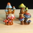 thumbnail image 3 of Ceramic Mushrooms for Garden 1 Pack Small Mushroom Garden Decor Outside Outdoor Lawn Ornaments Decorative Plant Stakes Decorations for Pots Yard(Blue&Red), 3 of 4