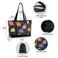 thumbnail image 2 of FORMRS Canvas Laptop Tote Bag for Women with 15.6" Computer Compartments Shoulder Handbag, Yellow Halloween Ghosts, 2 of 7