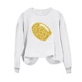 thumbnail image 4 of XPMWRP Women's Oversized Football Printed Hoodies Sweatshirt Long Sleeve Casual Crew Neck Pullover Tops Loose Winter Warm Sweatshirt White S, 4 of 4