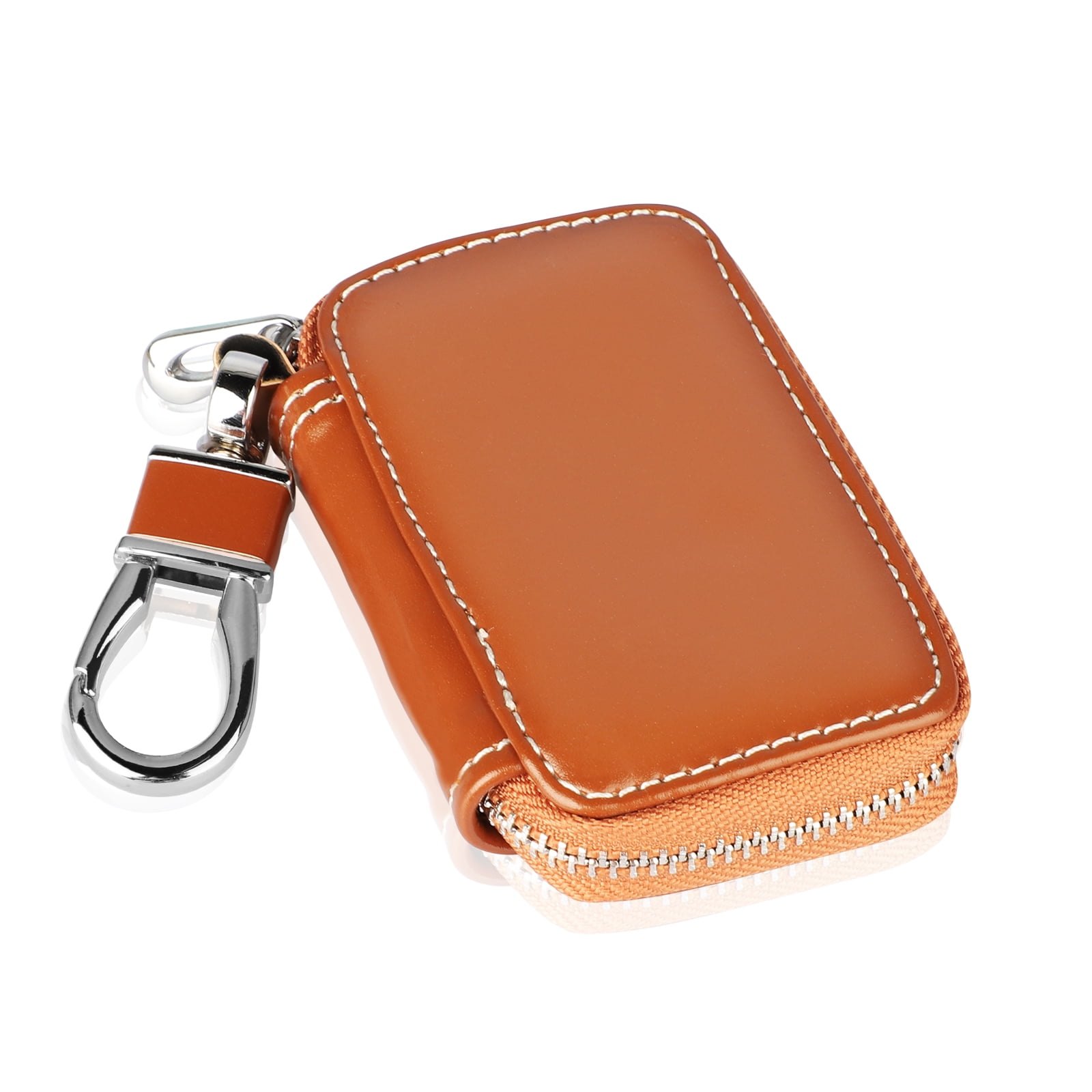 TSV Car Key Leather Case, Universal Leather Key Fob Cover Case, Metal ...