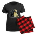 thumbnail image 5 of CafePress - Black Fawn Pug Women's Dark Pajamas - Women's Short Sleeve Print T-Shirt and Pants Dark Cotton Pajama Set, 5 of 7