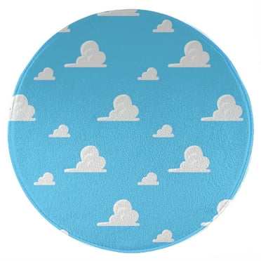 Toy Story Plush Round Carpet Round Floor Mat Suitable for Bedroom, Living Room, Outdoor Study Room, Play Decoration Floor Mat Carpet 39"×39"