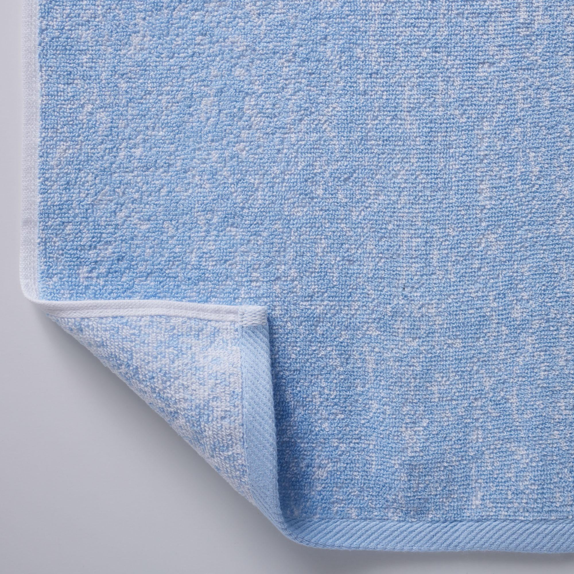London 6-Piece 100% Cotton Bath Towel Set in Med Blue