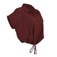 thumbnail image 3 of Blusa George para Dama Camisera Tipo Kimona con Ajustadores en Ruedo Vino Talla EG, 3 of 4
