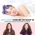 thumbnail image 2 of Satin Heatless Curls Overnight Hair Curlers to Sleep In Curler Rollers No Heat Wrap for Headband, 70" Curling Rod Set Women Long Waves Volume-Purple 9PCS, 2 of 4