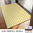 thumbnail image 3 of Yellow and White Checkerboard Pattern Door Rugs,Washable Non Slip Door Mats Indoor,Decorative Door Mats,Entry Mat Indoor for Entrance,Bedroom,Kitchen,Bathroom,20"x32", 3 of 6