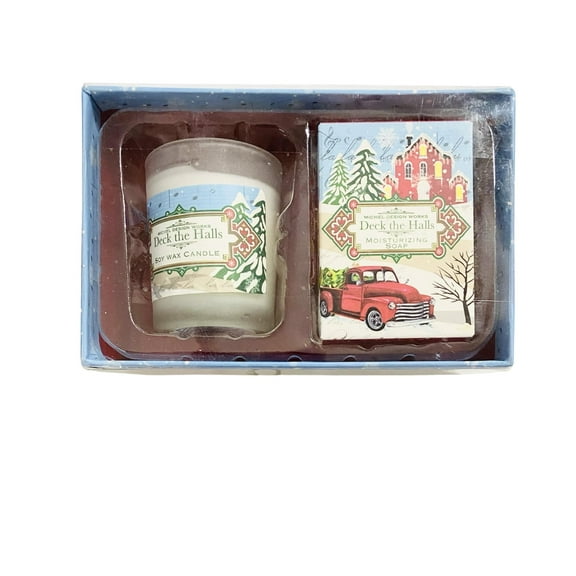 Michel Design Works Deck The Halls Candle & Soap Gift Set