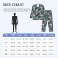 thumbnail image 4 of Yiaed Tropical Leaves Print Men’s Pajamas Set - Long Sleeve Button Down Sleep Shirt and Pajama Bottoms Sleepwear Set Mens Pjs Sets Men's Pajama Bottoms-Small, 4 of 7
