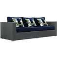 thumbnail image 3 of Modway Sojourn 3 Piece Outdoor Patio Sunbrella® Sectional Set in Canvas Navy, 3 of 6
