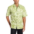 thumbnail image 1 of Kahala Men's Dukes Pareo Full Button Front Shirt, Wasabi, Medium, 1 of 3
