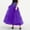 Purple, variant on WWV Long Skirts for Women High Waisted Mesh Flowy Ruffle Skirt Dress Summer Solid Color Casual Lady Loose Fit Anniversary Skirt Black L