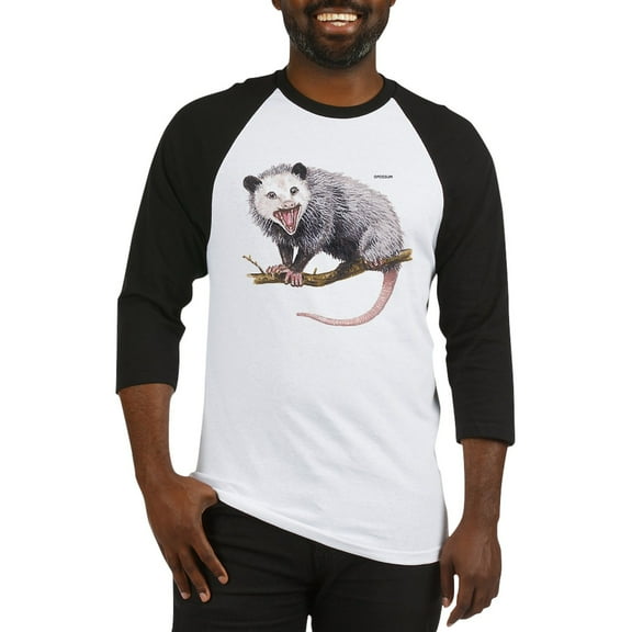 CafePress - Opossum Possum Animal Baseball Jersey - Cotton Baseball Jersey, 3/4 Raglan Sleeve Shirt