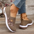 thumbnail image 7 of Orthopedic Shoes for Women,Women Wide Width Breathable Walking Comfortable Slip on Sneakers,Non Slip Arch Support Slip on Shoes Coffee 5.5, 7 of 7