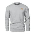 thumbnail image 2 of YODETEY George Men’s Textured Crew Neck Sweatshirt with Long Sleeve, Big and Tall Heavyweight Mens Knit Pullover Sweater , Gray,Size L, 2 of 4