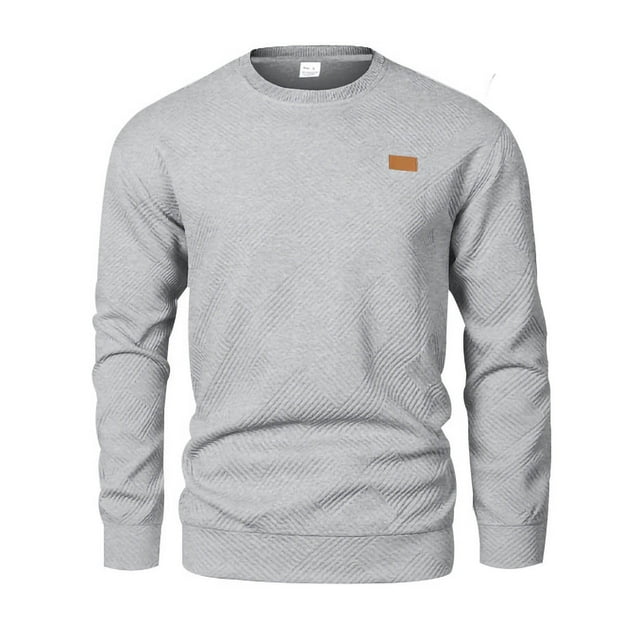 Viluyesy Henley Chandails en Molleton pour Hommes, Léger Extérieur Extensible Doux Respirant Chandail Gris 2TG