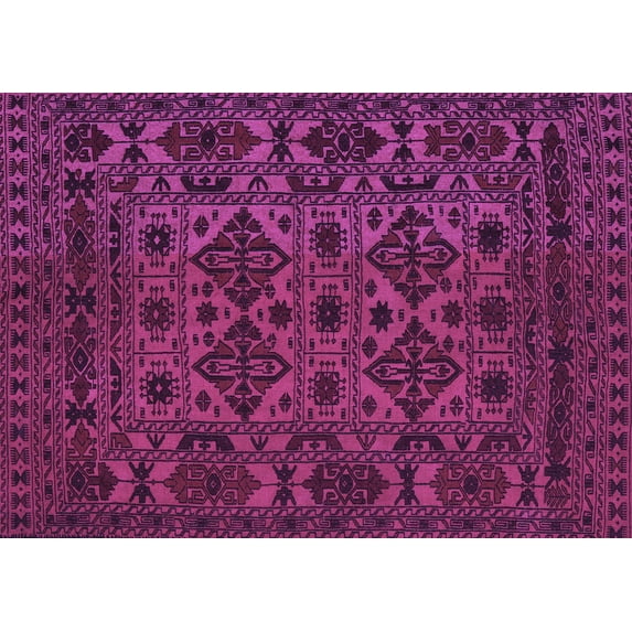Ahgly Company Indoor Rectangle Persian Purple Traditional Area Rugs, 8' x 12'