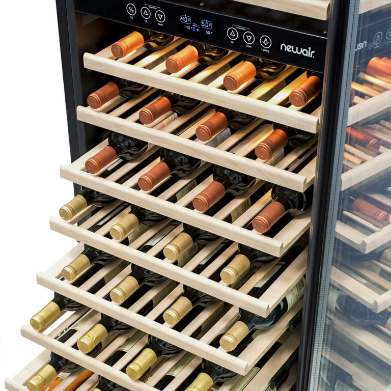 Newair 160 Bottle Wine Cooler Fridge Freestanding 24 Dual Zone Wine Cellar Walmart