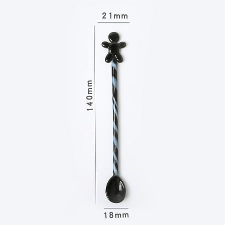 

Free Shipping Cutecreative long handle spice soup coffee ca spoon color stirring bar borosilicate glass spoon