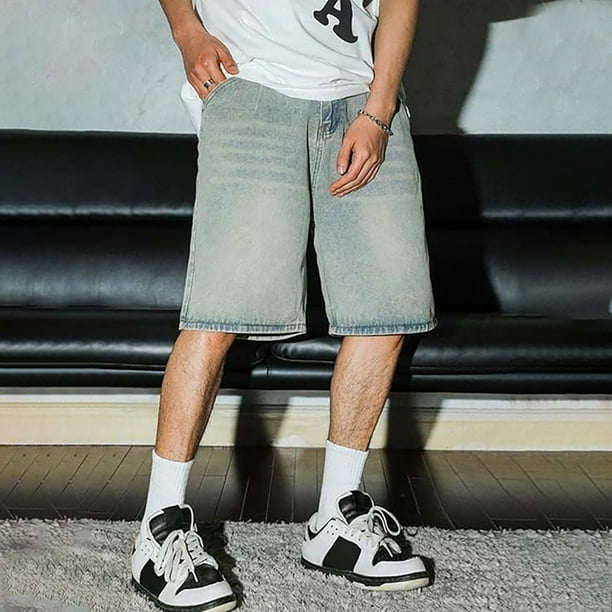 LGhxcb Men's Shorts Baggy Short Jeans Boys Baggy Jeans Boys