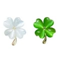 thumbnail image 5 of Xinyolin Clover Brooch Formal Clothes Collar Decoration Plant Brooch Clothes Jewelry Smooth Realistic Leaf Shape Anti-rust Lightweight Clothes Pin, 5 of 8