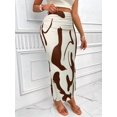 thumbnail image 5 of Women'S Ruched Bodycon Maxi Skirt High Waisted Fishtail Pencil Long Skirts Fall Brown XL, 5 of 7