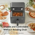 thumbnail image 3 of LIVEN Large Air Fryer 7 QT, Airfryer Family Size with 8 Preset Cooking, Viewing Window, Easy Clean, Low-noise for Quick Easy Meals French Fries Drumsticks Steak Bacon Fish Shrimp Cake, Grey, 3 of 6