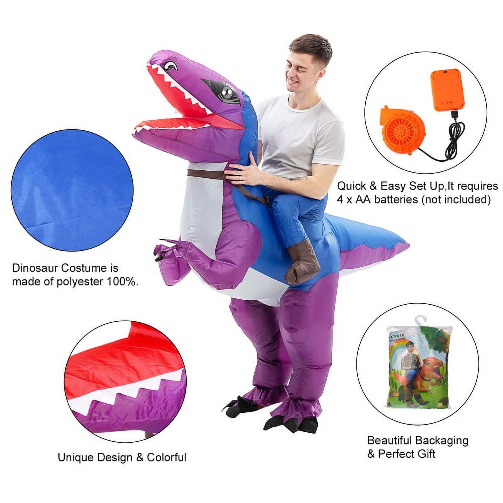 Deguisement Dinosaure Gonflable T-Rex Violet