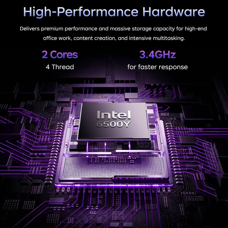 HYYUO 15.6" Laptop Computer, 32GB RAM 1TB SSD, Intel 6500Y with 2 Cores Up to 3.4GHz, 1080p FHD Display, Laptop for Business, Study, Office, Dark Gray, Windows 11 Laptop