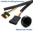 thumbnail image 3 of Split Loom Tubing Wire Conduit, Black Corrugated Wire Tube Cable Protection Pipe Cable Tidy Tube for TV Cables, Electric Wire, Garden Lights (Inner 15mm, 6 Metres), 3 of 9