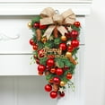 Artificial Christmas Teardrop Swag Wreath, Front Door Decor, Indoor ...