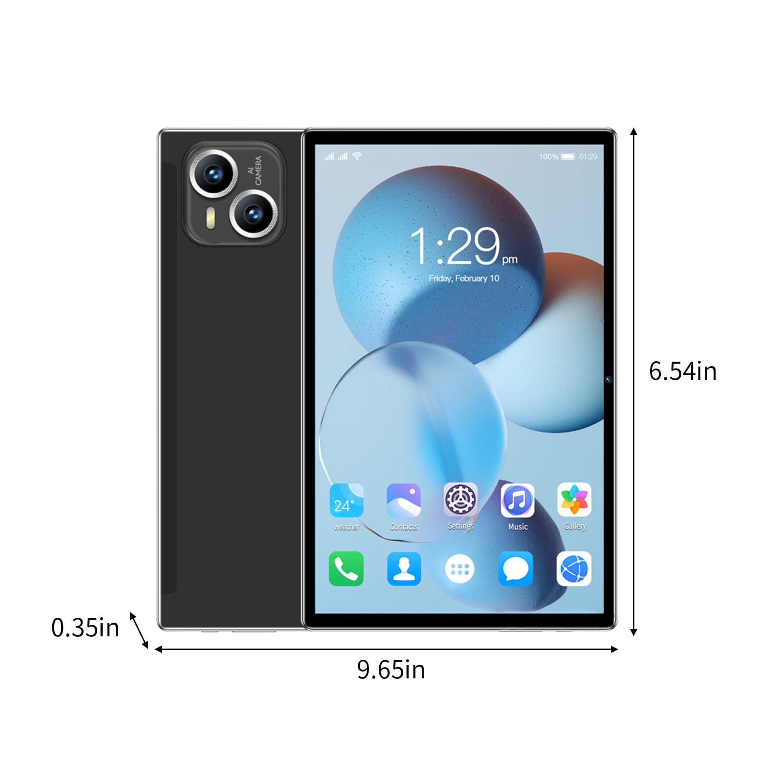 2+32G 10.1-inch Android 12 Tablet PC IPS HD Ultra-thin Screen Bluetooth WiFi 5G/2.4G Tablet Computer Support 256G Memory Card And SIM Card HD Calls