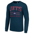 thumbnail image 2 of Men's Starter Navy Winnipeg Jets Retro Graphic Long Sleeve Crew T-Shirt, 2 of 3
