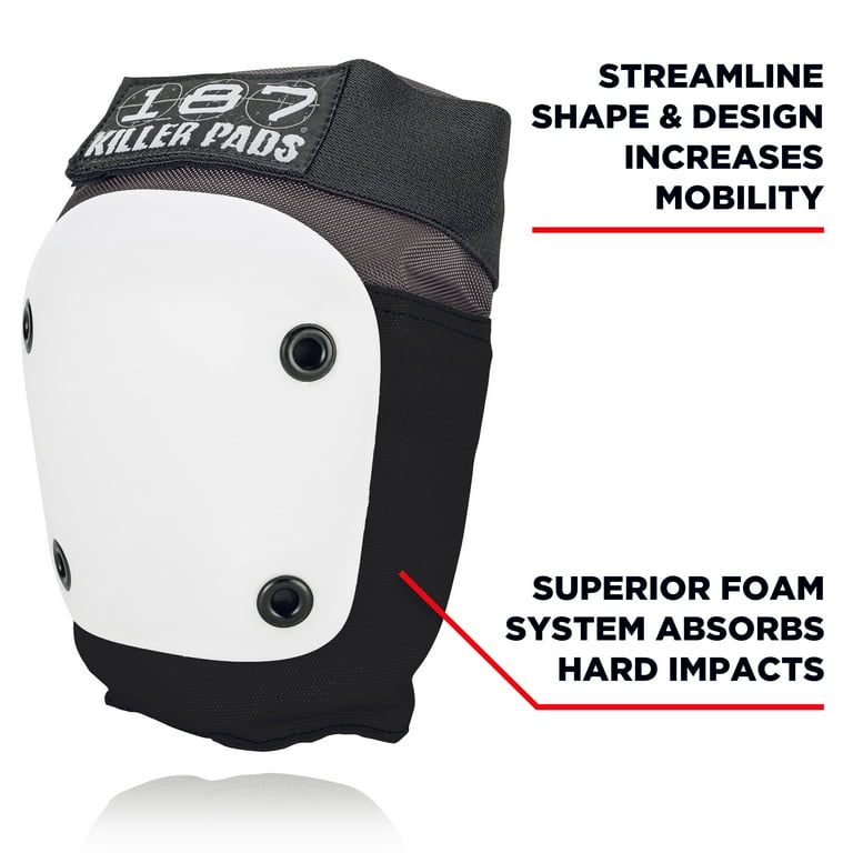 187 Killer Pads Fly Knee Pad, Grey / White, Large - Walmart.com