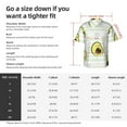 thumbnail image 5 of Pofeuu Avocado of a Hear Print Hawaiian Shirt for Men Sleeves Casual Button Down Summer Beach Dress Shirts T-Shirts,X-Large, 5 of 7
