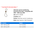 thumbnail image 2 of Alternator and Air Conditioning Accessory Drive Belt - Compatible with 2003 - 2006 Isuzu NPR 2004 2005, 2 of 2