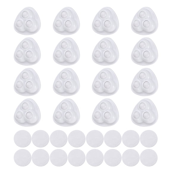 Uxcell 16 Pcs Self Adhesive Caster Wheels, 360° Rotation(White, 3 Nylon Rolling Ball)