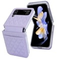 thumbnail image 6 of for Samsung Galaxy Z Flip 4 Case, Luxury PU Leather Wallet Protective Phone Case Card Holder Purse Phone Cover Case with Wrist Strap for Samsung Galaxy Z Flip 4 Shockproof Case, Purple, 6 of 7