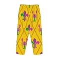thumbnail image 5 of Kll Womens Mardi Gras Crayfish And Fleur De Lis Print Pajama Pants Soft Pajama Bottoms For Women Cozy Lounge Pants, 5 of 9