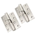 thumbnail image 1 of AURARMLET 1 Pair Swing Door Hinge Stainless Steel Silver Automatic Door Closing Bookcase, 1 of 8