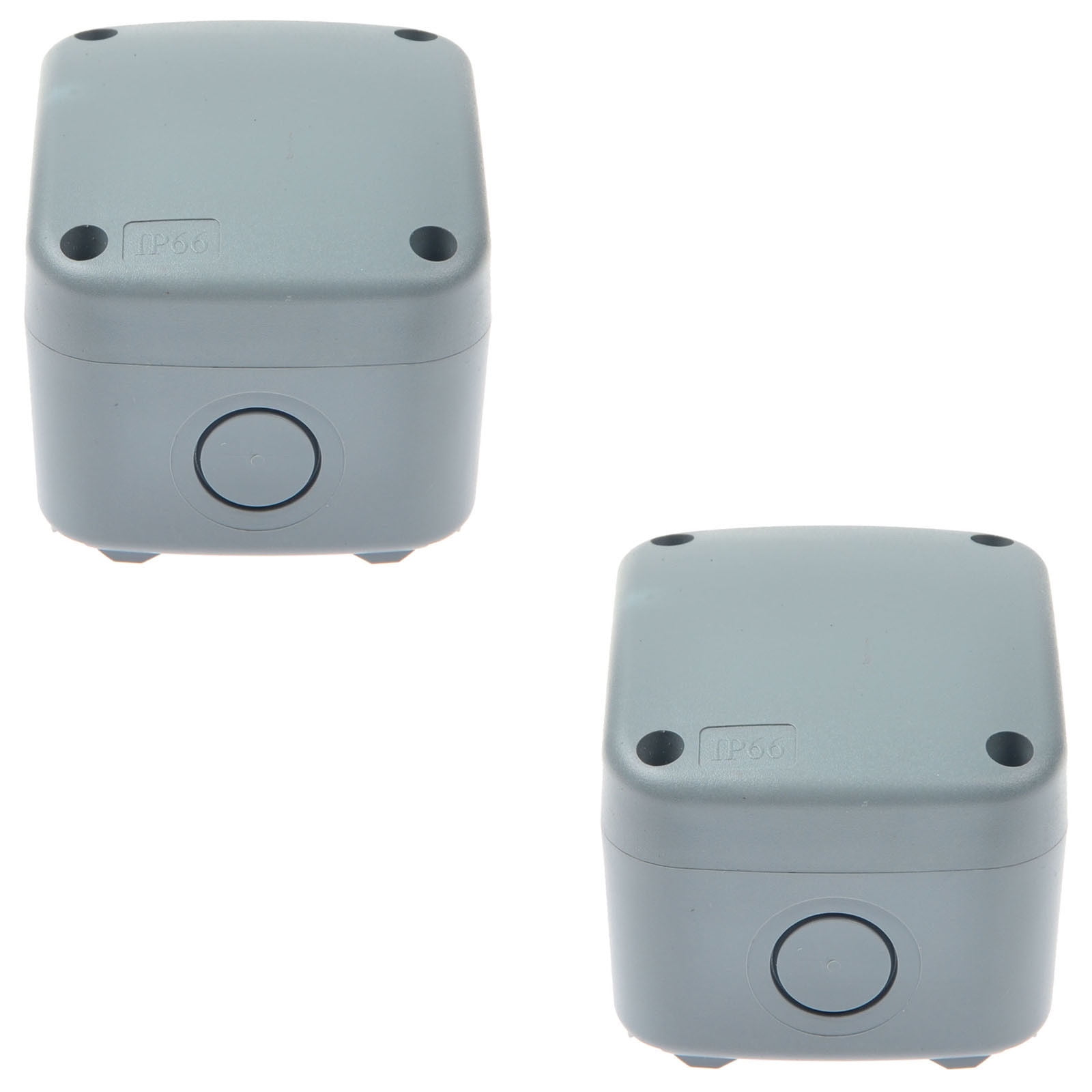GREENCYCLE 2PK ABS Plastic Dustproof Waterproof IP66 Junction Box Universal Electrical Project Enclosure Grey 3 1/4' x 2 3/4' x 2 1/4' (86x74x62mm)