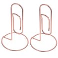 thumbnail image 1 of unbranded 2Ud Tarjetas Y Memos De Metal Oro Rosa Con Agarre Seguro Para Oficina, 1 of 7
