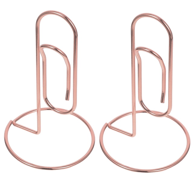 unbranded 2Ud Tarjetas Y Memos De Metal Oro Rosa Con Agarre Seguro Para Oficina