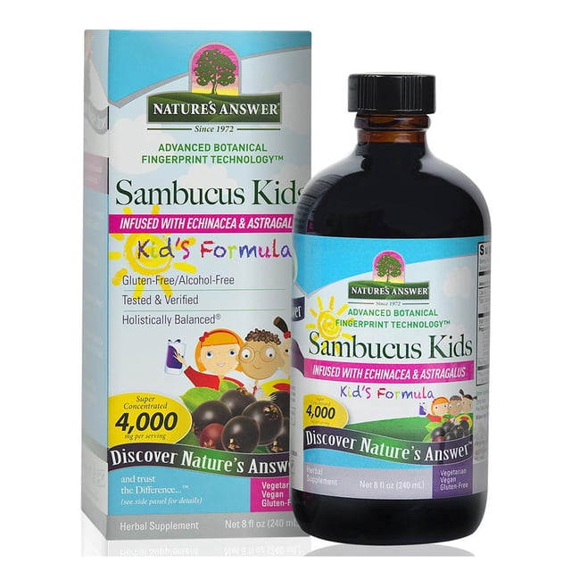 Nature's Answer Sambucus for Kids, Suplemento de Apoyo Inmunológico, 240 ml