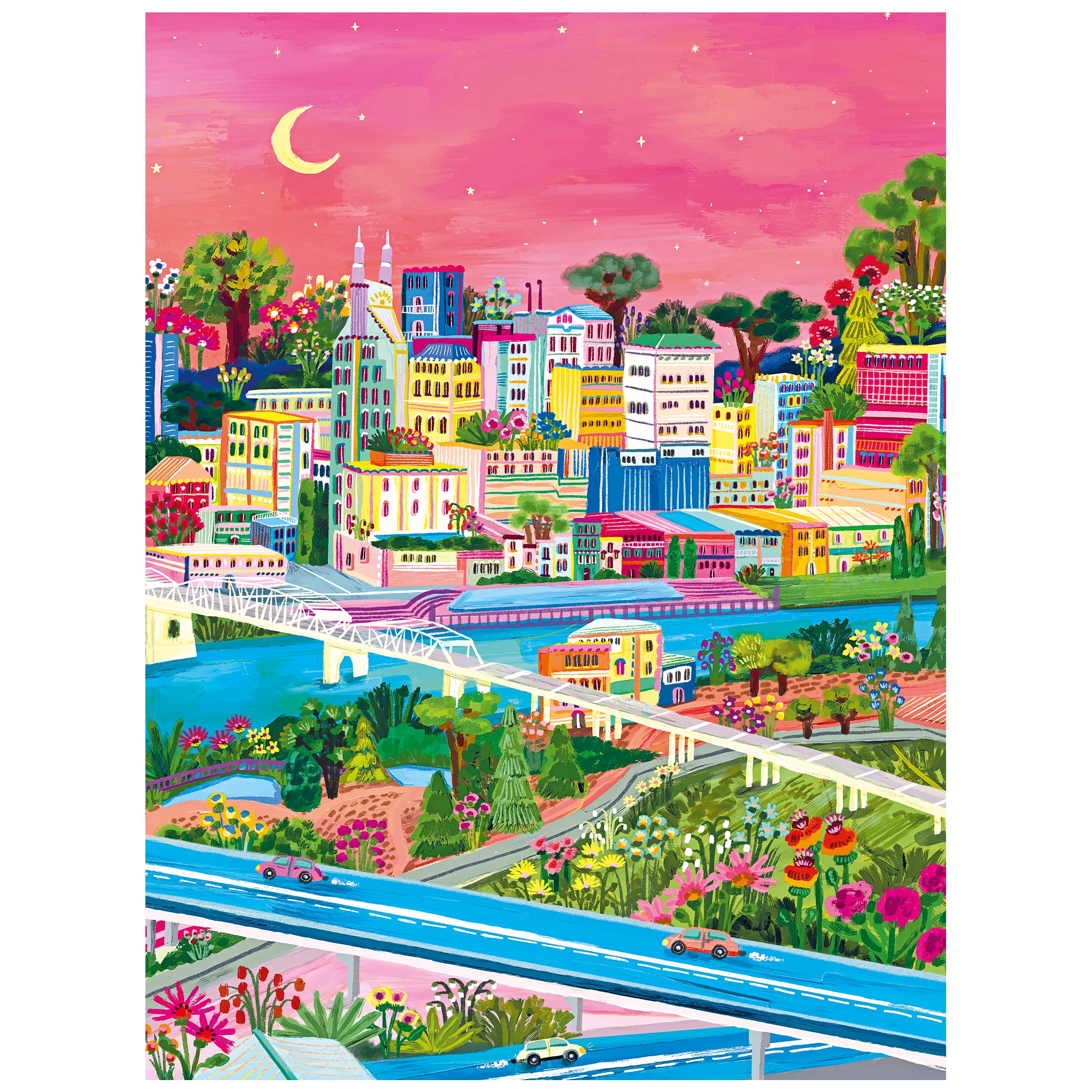 RoseArt - Illustrations modernes 300 pièces - Nashville- Puzzle emboîtable pour adulte