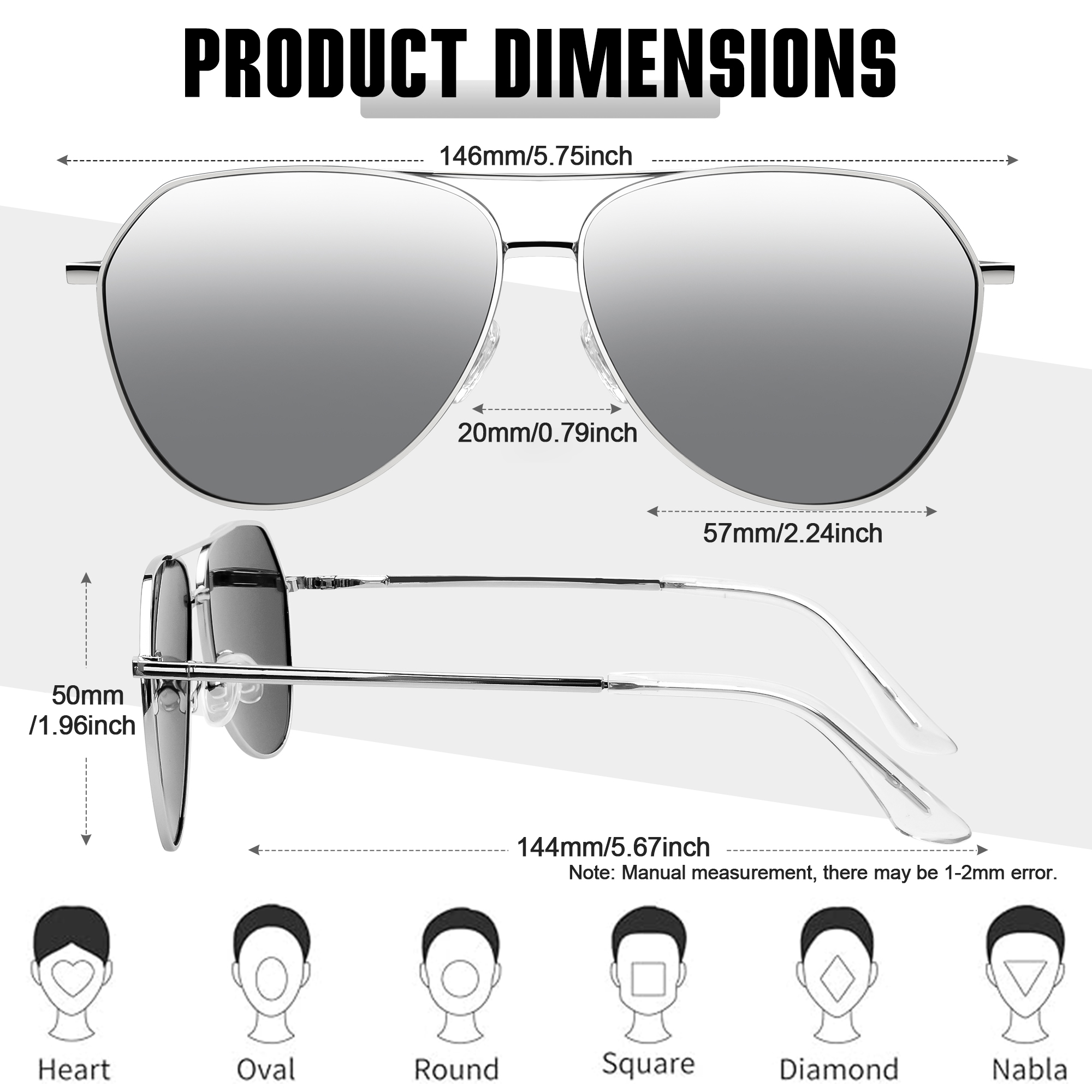 Kanastal Polarized Aviation Sunglasses, Unisex photo 5