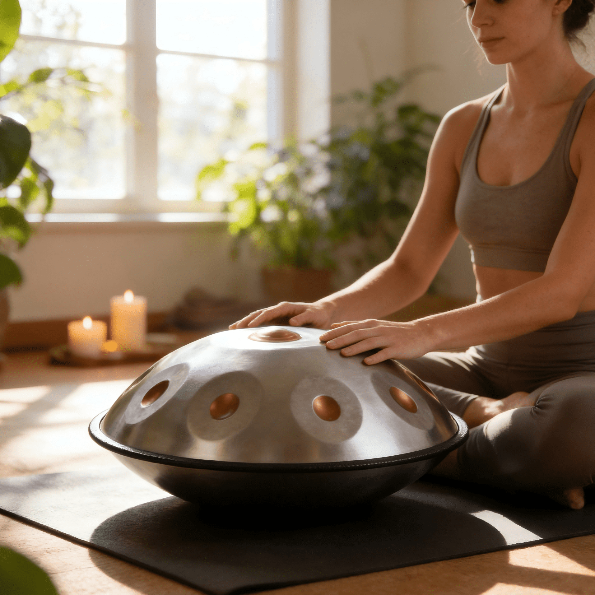 9-Tone Golden Eye Handpan Drum: Easy for Beginners, Unique Tone - Ideal for Home Creation, Outdoor Performance, Music Enthusiasts