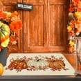 thumbnail image 2 of Fall Maple Leaves Pumpkin Door Mat 17x29 Inch Thanksgiving Doormat Decorative Outdoor Autumn Flower Decoration Indoor Outdoor Entrance Floor mat, Non slip Welcome Party Decor, 2 of 6